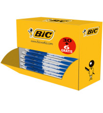 Penne a sfera a scatto Atlantis - punta 1,0mm - blu  - Bic - conf. 30 + 6 pezzi