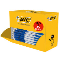 Penne a sfera a scatto Atlantis - punta 1,0mm - blu  - Bic - conf. 30 + 6 pezzi