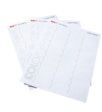 Etichette E-mark - 48 x 18 mm - 30 etichette per foglio - bianco - Colop - conf. 10 fogli