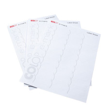 Etichette E-mark - 48 x 18 mm - 30 etichette per foglio - bianco - Colop - conf. 10 fogli Etichette E-mark - 48 x 18 mm - 30 etichette per foglio - bianco - Colop - conf. 10 fogli