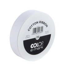 Nastro in cotone E-mark - 25 mm x 25 m - bianco - Colop Nastro in cotone E-mark - 25 mm x 25 m - bianco - Colop