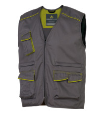 Gilet da lavoro PanostyleR M6GIL - sargia/poliestere/cotone - taglia L - grigio/verde - Deltaplus Gilet da lavoro PanostyleR M6GIL - sargia/poliestere/cotone - taglia L - grigio/verde - Deltaplus