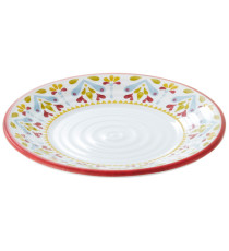 Piatto piano Linea Corfù - diametro 18 x 1,8 cm - melamina - Leone