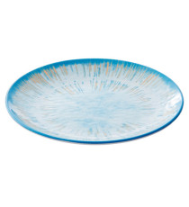 Piatto piano Linea Oceano - diametro 23,5 x 2,5 cm - melamina - Leone