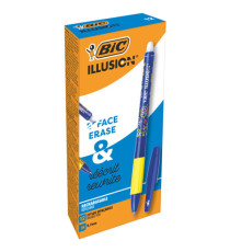 Penna sfera Gelocity Illusion - gel cancellabile - punta 0,7 mm - blu - Bic - conf. 12 pezzi