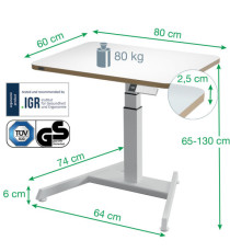 Scrivania Compatta Elettrica Sit-Stand - fissa - 80 x 60 x 65 cm - bianco - Leitz Scrivania Compatta Elettrica Sit-Stand - fissa - 80 x 60 x 65 cm - bianco - Leitz