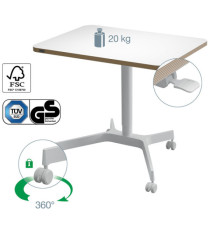 Scrivania Compatta pneumatica Sit-Stand - mobile - 80 x 60 x 75 cm - bianco - Leitz Scrivania Compatta pneumatica Sit-Stand - mobile - 80 x 60 x 75 cm - bianco - Leitz