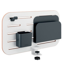 Pannello forato piccolo - per scrivanie compatte Sit-Stand - con portapenne, gancio e portariviste - 42 x 25 x 0,8 cm - Pannello forato piccolo - per scrivanie compatte Sit-Stand - con portapenne, gancio e portariviste - 42 x 25 x 0,8 cm -