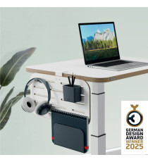 Pannello forato piccolo - per scrivanie compatte Sit-Stand - con portapenne, gancio e portariviste - 42 x 25 x 0,8 cm - Pannello forato piccolo - per scrivanie compatte Sit-Stand - con portapenne, gancio e portariviste - 42 x 25 x 0,8 cm -
