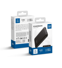 Power bank Blue Star W0539 5000mAh 2 porte usb-A - led di avviso livello carica, batteria esterna con ricarica veloce Power bank Blue Star W0539 5000mAh 2 porte usb-A - led di avviso livello carica, batteria esterna con ricarica veloce