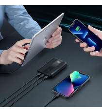 Power bank Forcell P10K2 22.5W 10000mAh 2 porte usb-A + 1 porta usb-C ricarica fast Quick Charge 3.0 e Power Delivery a 22,5 W Power bank Forcell P10K2 22.5W 10000mAh 2 porte usb-A + 1 porta usb-C ricarica fast Quick Charge 3.0 e Power Delivery a 22,5 W