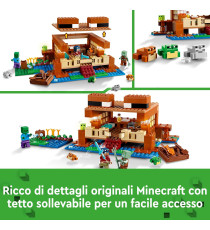 Lego Minecraft - La casa-rana - Lego 21256 casa, zombie, un annegato, uno Slime e 3 rane 400pz Anni 8+ Lego Minecraft - La casa-rana - Lego 21256 casa, zombie, un annegato, uno Slime e 3 rane 400pz Anni 8+