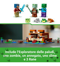 Lego Minecraft - La casa-rana - Lego 21256 casa, zombie, un annegato, uno Slime e 3 rane 400pz Anni 8+ Lego Minecraft - La casa-rana - Lego 21256 casa, zombie, un annegato, uno Slime e 3 rane 400pz Anni 8+