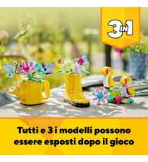 Lego Creator 3in1 - Innaffiatoio con fiori - Lego 31149 Trasformabile in Stivale Giallo o 2 Uccelli con Trespolo Anni 8+ 420pz Lego Creator 3in1 - Innaffiatoio con fiori - Lego 31149 Trasformabile in Stivale Giallo o 2 Uccelli con Trespolo Anni 8+ 420pz