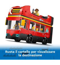 Lego City - Autobus turistico rosso a due piani - Lego 60407 con Veicolo in Stile Londinese e 5 Minifigure Anni 7+ 384pz Lego City - Autobus turistico rosso a due piani - Lego 60407 con Veicolo in Stile Londinese e 5 Minifigure Anni 7+ 384pz