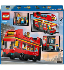 Lego City - Autobus turistico rosso a due piani - Lego 60407 con Veicolo in Stile Londinese e 5 Minifigure Anni 7+ 384pz Lego City - Autobus turistico rosso a due piani - Lego 60407 con Veicolo in Stile Londinese e 5 Minifigure Anni 7+ 384pz