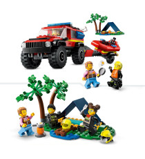 Lego City - Fuoristrada antincendio e gommone di salvataggio - Lego 60412 Rimorchio per Barca, 2 Vigili del Fuoco Anni 5+ 301pz Lego City - Fuoristrada antincendio e gommone di salvataggio - Lego 60412 Rimorchio per Barca, 2 Vigili del Fuoco Anni 5+ 301pz
