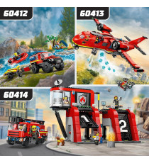 Lego City - Fuoristrada antincendio e gommone di salvataggio - Lego 60412 Rimorchio per Barca, 2 Vigili del Fuoco Anni 5+ 301pz Lego City - Fuoristrada antincendio e gommone di salvataggio - Lego 60412 Rimorchio per Barca, 2 Vigili del Fuoco Anni 5+ 301pz
