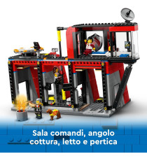 Lego City - Caserma dei pompieri e autopompa - Lego 60414 6 Minifigure, Cane e Accessori Anni 6+ 843pz Lego City - Caserma dei pompieri e autopompa - Lego 60414 6 Minifigure, Cane e Accessori Anni 6+ 843pz