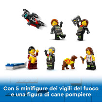 Lego City - Caserma dei pompieri e autopompa - Lego 60414 6 Minifigure, Cane e Accessori Anni 6+ 843pz Lego City - Caserma dei pompieri e autopompa - Lego 60414 6 Minifigure, Cane e Accessori Anni 6+ 843pz