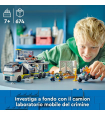 Lego City - Camion laboratorio mobile della polizia - Lego 60418 Quad Bike, 2 Agenti, 1 Scienziato e 2 Criminali Anni 7+ 674pz Lego City - Camion laboratorio mobile della polizia - Lego 60418 Quad Bike, 2 Agenti, 1 Scienziato e 2 Criminali Anni 7+ 674pz