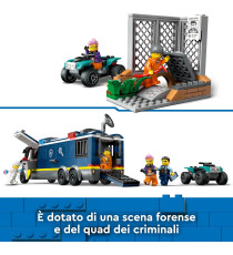 Lego City - Camion laboratorio mobile della polizia - Lego 60418 Quad Bike, 2 Agenti, 1 Scienziato e 2 Criminali Anni 7+ 674pz Lego City - Camion laboratorio mobile della polizia - Lego 60418 Quad Bike, 2 Agenti, 1 Scienziato e 2 Criminali Anni 7+ 674pz