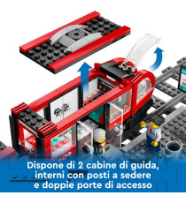 Lego City - Tram e fermata del tram - Lego 60423 Treno con stazione e vagoni ferroviari Anni 7+ 811pz Lego City - Tram e fermata del tram - Lego 60423 Treno con stazione e vagoni ferroviari Anni 7+ 811pz