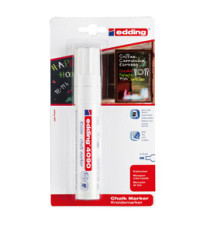Marcatore a gesso liquido 4090 - punta scalpello - da 4 a 15mm - bianco - Edding