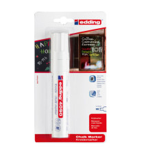 Marcatore a gesso liquido 4090 - punta scalpello - da 4 a 15mm - bianco - Edding