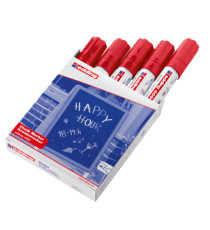 Marcatore a gesso liquido 4090 - punta scalpello - da 4 a 15mm - rosso - Edding Marcatore a gesso liquido 4090 - punta scalpello - da 4 a 15mm - rosso - Edding