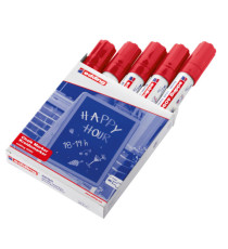 Marcatore a gesso liquido 4090 - punta scalpello - da 4 a 15mm - rosso - Edding Marcatore a gesso liquido 4090 - punta scalpello - da 4 a 15mm - rosso - Edding