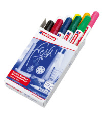 Marcatore a gesso liquido 4095 - punta tonda - da 2 a 3mm - colori assortiti - Edding - astuccio 10 pezzi