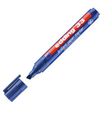 Marcatore permanente 33 - punta scalpello - da 1 a 5 mm - blu - Edding Marcatore permanente 33 - punta scalpello - da 1 a 5 mm - blu - Edding