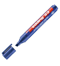 Marcatore permanente 33 - punta scalpello - da 1 a 5 mm - blu - Edding Marcatore permanente 33 - punta scalpello - da 1 a 5 mm - blu - Edding