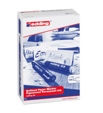 Marcatore permanente 33 - punta scalpello - da 1 a 5 mm - nero - Edding