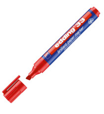 Marcatore permanente 33 - punta scalpello - da 1 a 5 mm - rosso - Edding