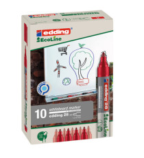Marcatore per lavagne bianche 28 EcoLine - punta conica - da 1,5 a 3 mm - rosso - Edding