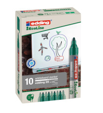 Marcatore per lavagne bianche 28 EcoLine - punta conica - da 1,5 a 3 mm - verde - Edding