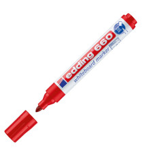 Marcatore per lavagne bianche 660 - punta conica - da 1,5 a 3 mm - rosso - Edding