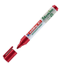 Marcatore permanente 21 Ecoline - punta conica -  da 1,5 a 3 mm - rosso - Edding