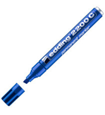 Marcatore permanente 2200C - punta a scalpello - da 1 a 5 mm - blu  - Edding
