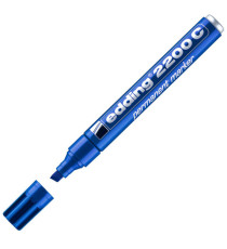 Marcatore permanente 2200C - punta a scalpello - da 1 a 5 mm - blu  - Edding