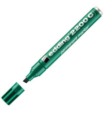 Marcatore permanente 2200C - punta a scalpello - da 1 a 5 mm - verde  - Edding