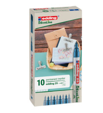 Marcatore permanente 25 Ecoline - punta tonda 1.0 mm - blu - Edding