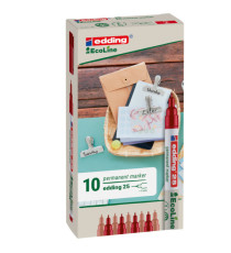Marcatore permanente 25 Ecoline - punta tonda 1.0 mm - rosso - Edding