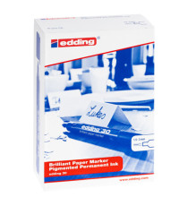 Marcatore permanente 30 - punta tonda - da 1,5 a 3 mm  - blu - Edding Marcatore permanente 30 - punta tonda - da 1,5 a 3 mm  - blu - Edding
