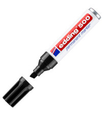 Marcatore permanente 500 - punta scalpello - da 2 a 7 mm - nero - Edding Marcatore permanente 500 - punta scalpello - da 2 a 7 mm - nero - Edding