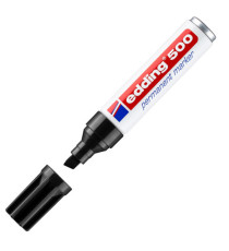 Marcatore permanente 500 - punta scalpello - da 2 a 7 mm - nero - Edding Marcatore permanente 500 - punta scalpello - da 2 a 7 mm - nero - Edding