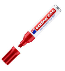 Marcatore permanente 500 - punta scalpello - da 2 a 7 mm - rosso - Edding