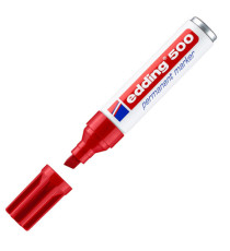 Marcatore permanente 500 - punta scalpello - da 2 a 7 mm - rosso - Edding